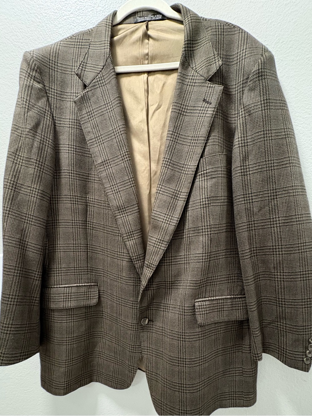 Nordstrom Brown & Tan Glen Plaid Sport Coat